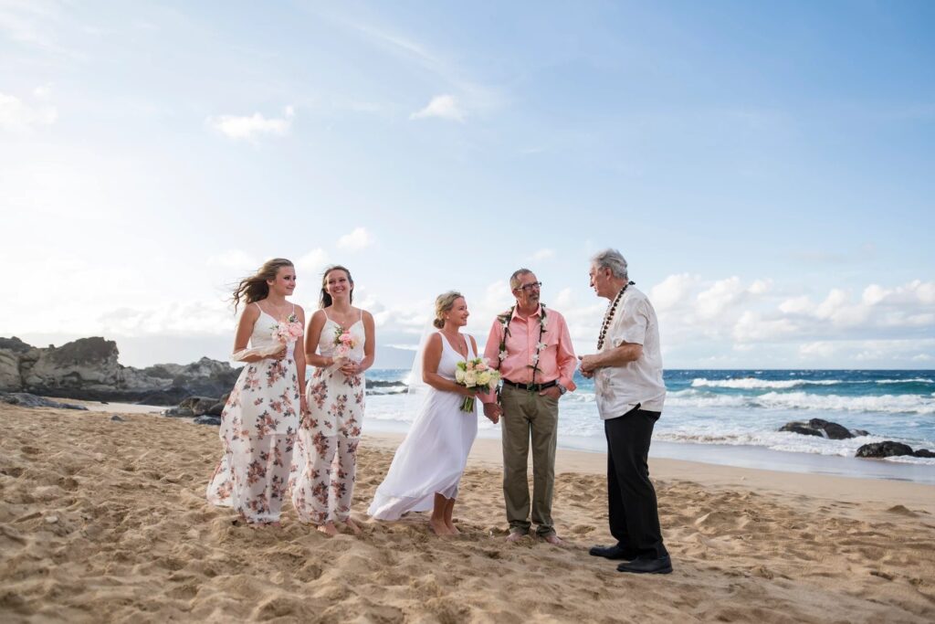 vow renewal on the beach in Maui, Hawaii