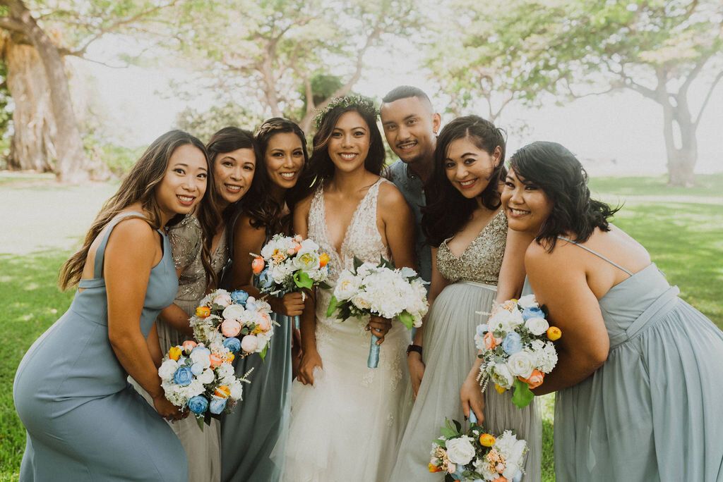 wedding party in Maui Hawaii