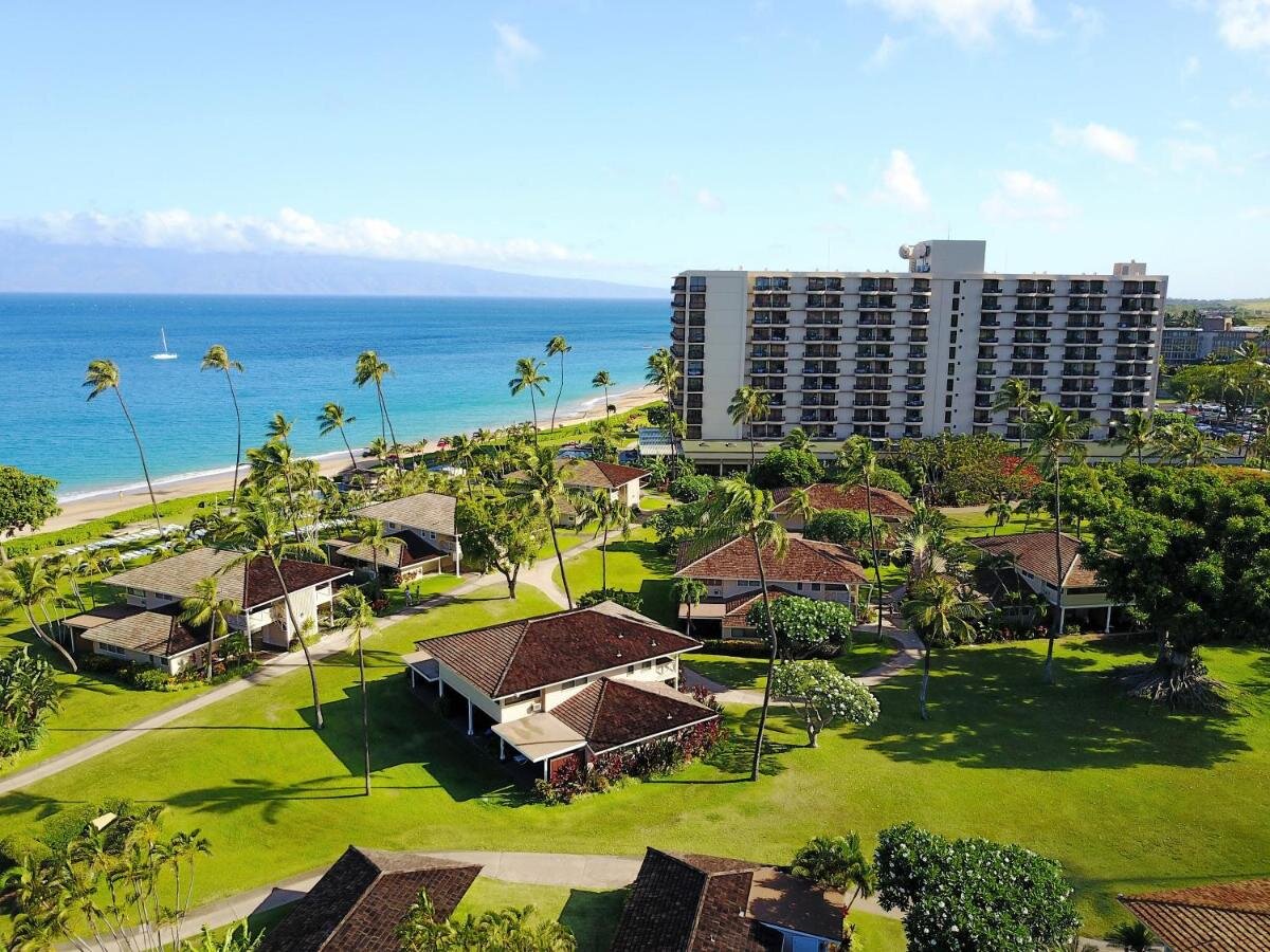 aerial view of a Maui wedding venue hotel