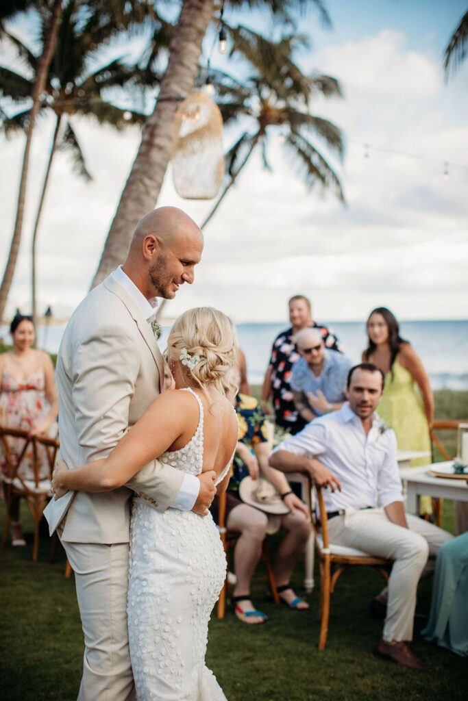 first dance at Maui wedding at Sugar Beach Events